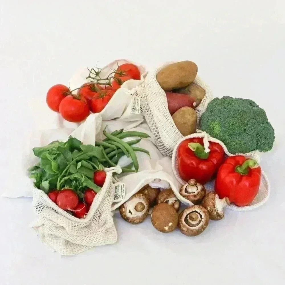 Simple Ecology Organic Muslin Produce Bag Set of 6 Sizes